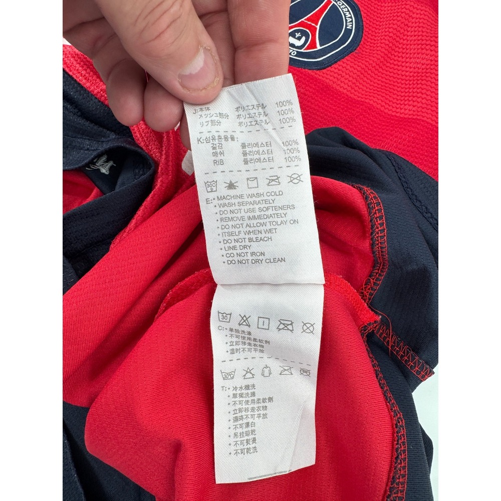 Nike Paris Saint Germain Fly Emirates Soccer Jersey Mens Medium Red Dri-FIT - Picture 14 of 16